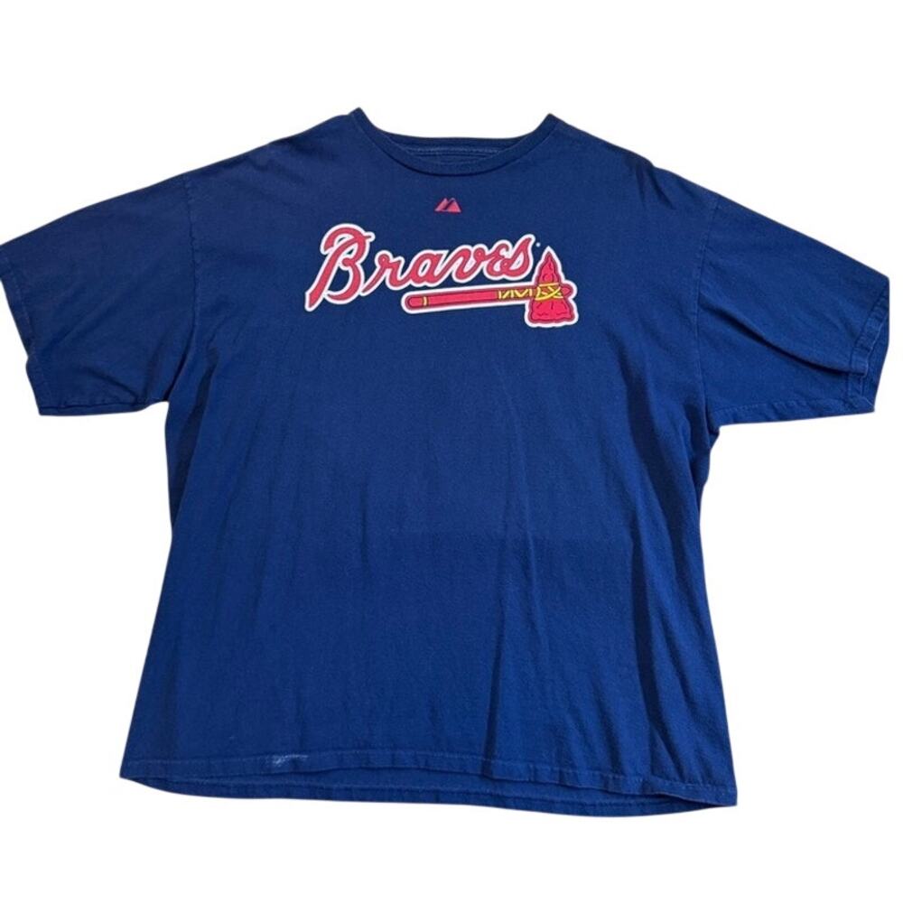Atlanta Braves MLB Brian McCann Navy blue Shirt Size 2XL XXL